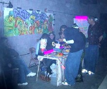 The PartySmart booth at 'Demotekracy,' 2/23/2001