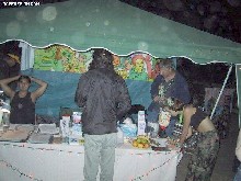 The PartySmart booth at 'Ragga Saga,' 6/30/2001